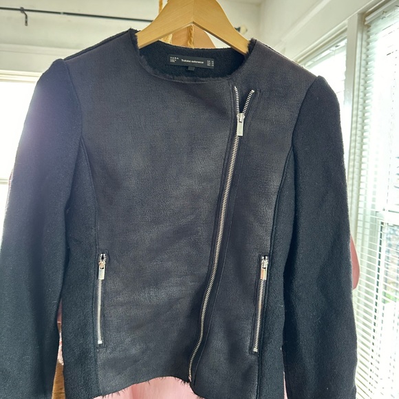 Zara Trafaluc Leather Jacket - Picture 2 of 3